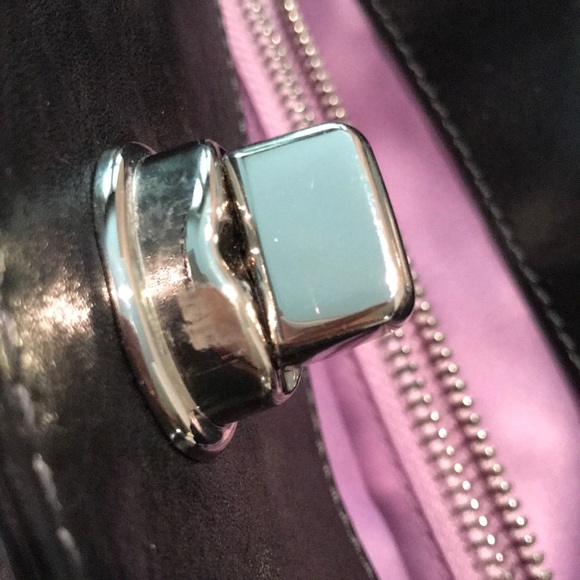 Coach (#13914) “Garnet” Black Leather Satchel - Picture 13 of 16